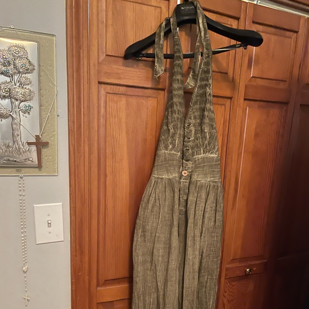 Free People Women’s Jumpsuit Green Travel Light ..